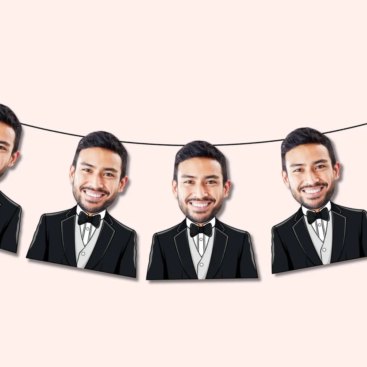 Men'S Grooming Wedding Day - Banner con il volto dello sposo